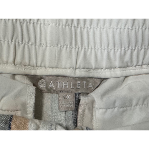 Women's Athleta Shorts, Size 10, Linen Stripe - Picture 4 of 10